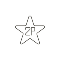 Fototapeta premium Award, star, two, point vector icon. Element of simple icon for websites, web design, mobile app, info graphics. Thick line icon for website design and development