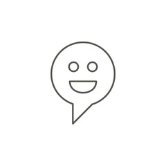 Face, happy vector icon. Element of simple icon for websites, web design, mobile app, info graphics. Thick line icon for website design and development