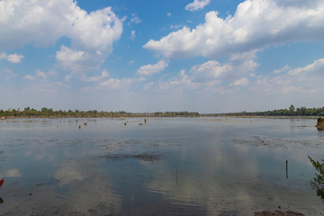 Lake near Preah Khan temple. Angkor, Seam Reap, Cambodia.
