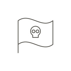 Flag, dead vector icon. Element of simple icon for websites, web design, mobile app, info graphics. Thick line icon for website design and development