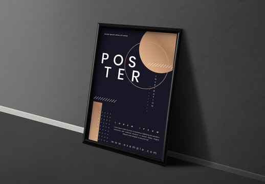 Poster Layouts with Gold Geometric Elements