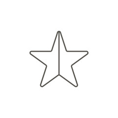 Star, half, rate vector icon. Element of simple icon for websites, web design, mobile app, info graphics. Thick line icon for website design and development