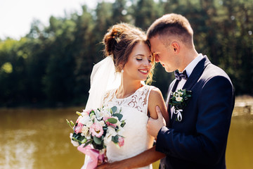Portrait of an amazing wedding couple.