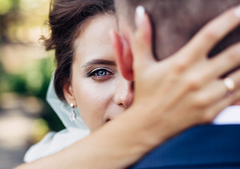 Fototapeta premium Portrait of an amazing wedding couple.