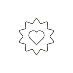 Naklejka na ściany i meble Heart, star vector icon. Element of simple icon for websites, web design, mobile app, info graphics. Thick line icon for website design and development