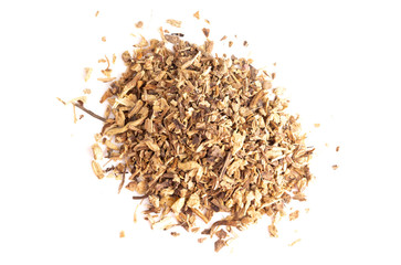 Echinacea Root in a Pile on a White Background