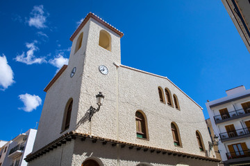 Fototapeta na wymiar Iglesia Nuestra Senora De Los Desamparados in Moraira