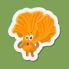 Funny mushroom emoticon, avatar