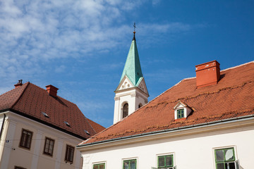 Obraz premium Tower of the Greek Catholic Co-cathedral of Saints Cyril and Methodius
