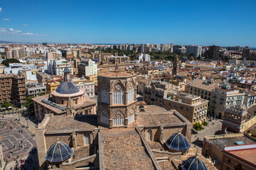 Fototapeta na wymiar View from Torre del Micalet in Valencia