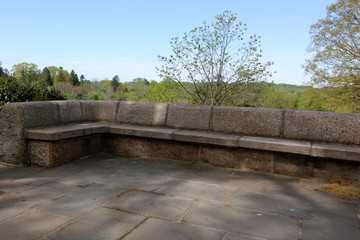 The seating at the observation deck.