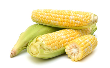 Corn on a white background