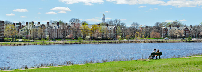 Harvard Business School and Charles River, Panoramic View