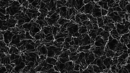 Wave 3d. Wave of particles. Abstract Blue Geometric Background. Big data visualization. Data technology abstract futuristic illustration. 3d rendering.