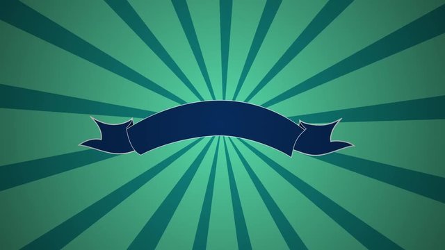 Animated Retro Ribbon Banners. Concept with colored vintage ribbons for your text or message.