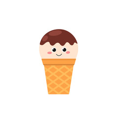 Cute funny cartoon ice cream