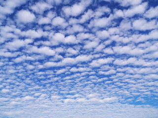 Clouds with blue sky in the city of Cadiz, Andalucia. Spain. Europe