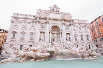 Fototapeta na wymiar Trevi Fountain or Fontana di Trevi at Piazza Trevi, Rome