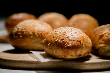 hot cross buns with sesame seeds
