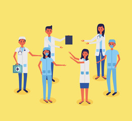 Naklejka premium medical people staff