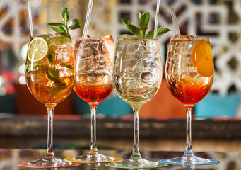 cocktails in the bar