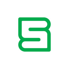 letter s simple line geometric line logo vector