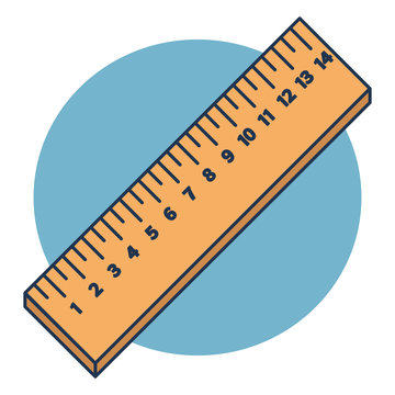 Vector wooden rulers in centimeter isolated on blue background