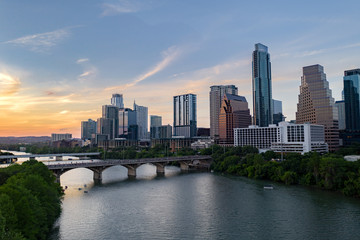 Naklejka premium Austin Aerial Skyline