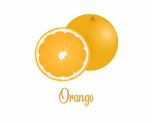 Orange illustration. healthy fruit to eat every day