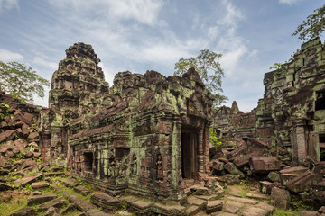 The incredibly beautiful Preah Khan temple ruins at Angkor, Siem Reap, Cambodia