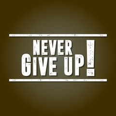 Inspirational quote. Never give up!