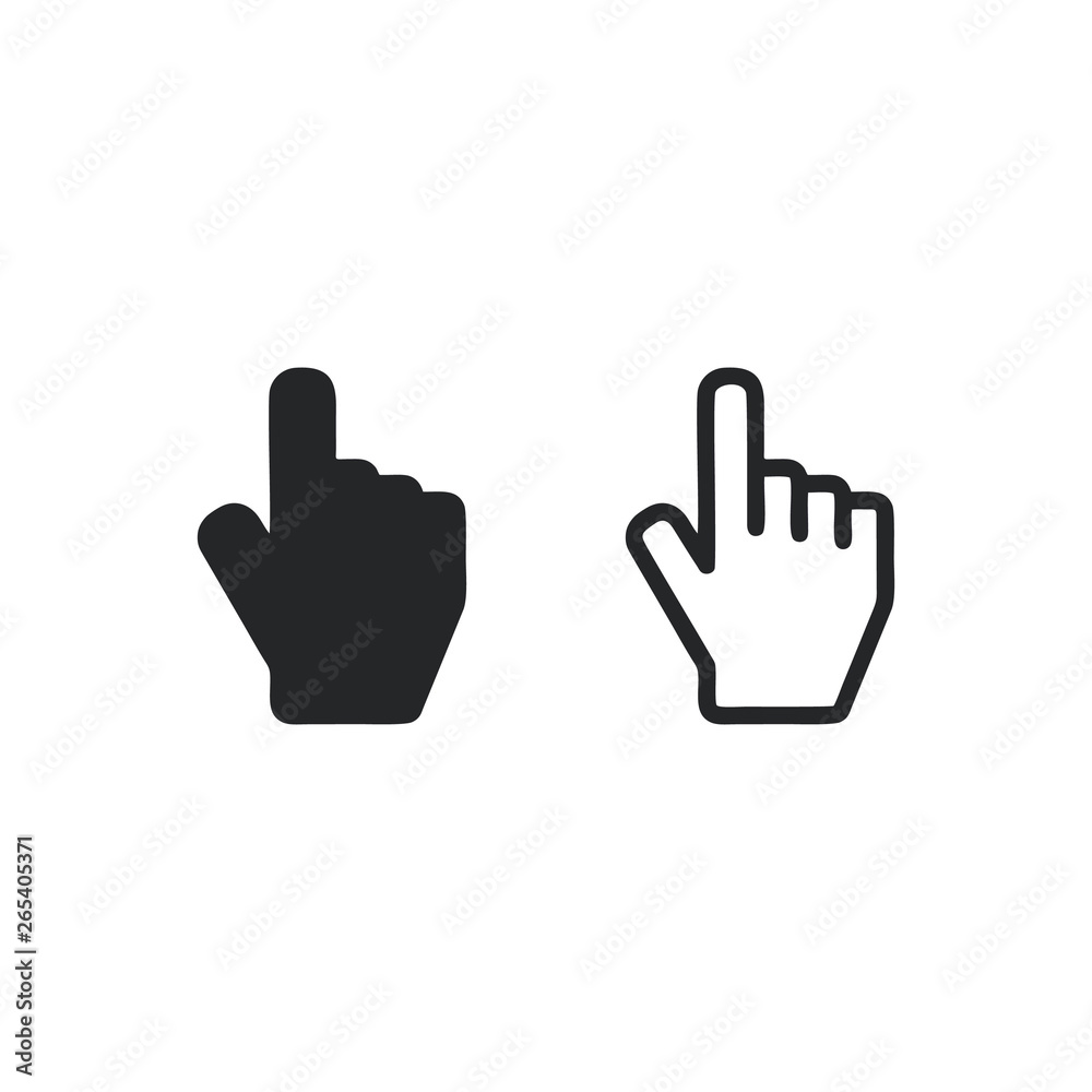 Poster Hand symbol on white background