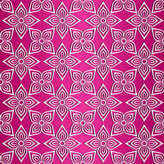 Seamless vintage pattern with white flowers