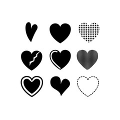 Collection of heart icon