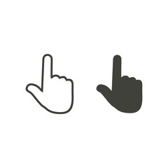 Fototapeta premium Hand icon logo on white background
