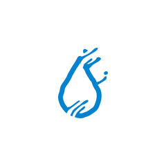 Water drop abstract graphic design template