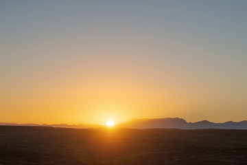 Beautiful morning glow on Helan peak