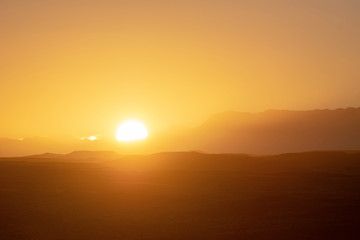Obraz na płótnie Canvas Beautiful morning glow on Helan peak