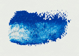 Blue paint brush stroke