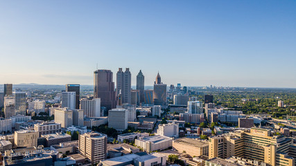 Naklejka premium Downtown & Midtown Atlanta Skyline