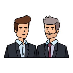 couple of businessmen avatars characters