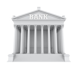 Bank Building Isolated