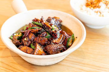 dried bak kut teh with rice