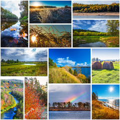 Collage "Seasons. Autumn." The Nature Of Western Siberia