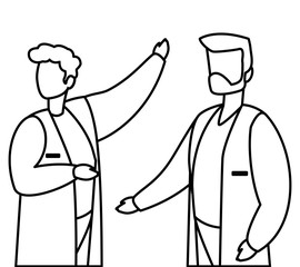 male medicine workers with uniforms