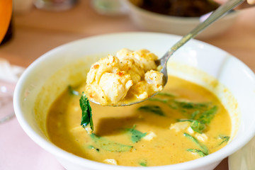 Herbed Crabs Curry with Wild Betel Leaves