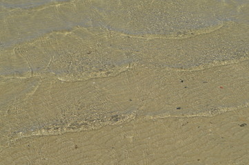 Clear sand on clear beach