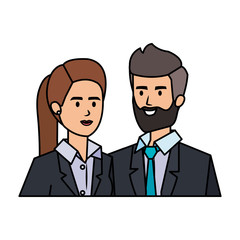 business couple avatars characters