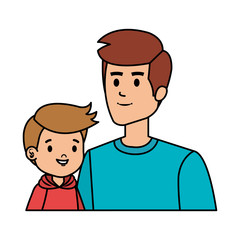 young father with son characters