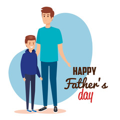 happy man with his son to fathers day